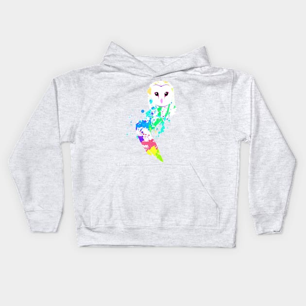 Barn Owl Splash Kids Hoodie by Go Brit